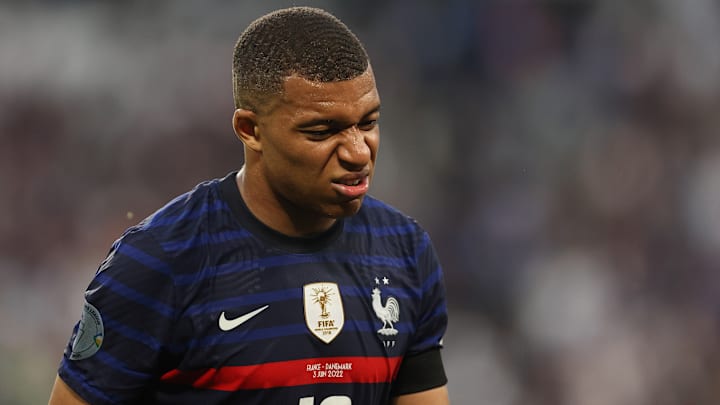 Kylian Mbappé avec l'Equipe de France