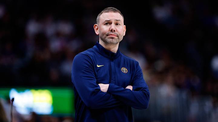 Apr 8, 2026; Denver, Colorado, USA; Denver Nuggets head coach David Adelman looks on in the second quarter against the Memphis Grizzlies at Ball Arena. Mandatory Credit: Isaiah J. Downing-Imagn Images Apr 8, 2026; Denver, Colorado, USA; Denver Nuggets head coach David Adelman looks on in the second quarter against the Memphis Grizzlies at Ball Arena. Mandatory Credit: Isaiah J. Downing-Imagn Images