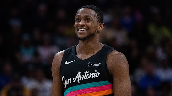 Spurs guard De’Aaron Fox adjusted his game to complement and mentor the young guards’ development.