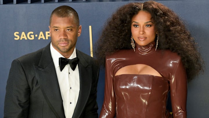 Russell Wilson and Ciara attend the 30th Annual Screen Actors Guild Awards.