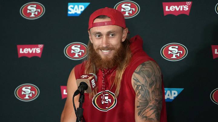 San Francisco 49ers tight end George Kittle. San Francisco 49ers tight end George Kittle.