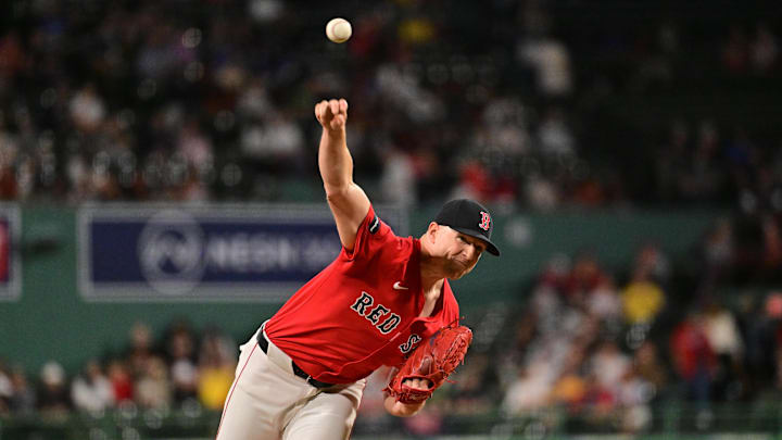 Sep 27, 2024; Boston, Massachusetts, USA; Boston Red Sox starting pitcher Nick Pivetta (37) pitches against the Tampa Bay Rays during first inning at Fenway Park. Mandatory Credit: Eric Canha-Imagn Images Sep 27, 2024; Boston, Massachusetts, USA; Boston Red Sox starting pitcher Nick Pivetta (37) pitches against the Tampa Bay Rays during first inning at Fenway Park. Mandatory Credit: Eric Canha-Imagn Images
