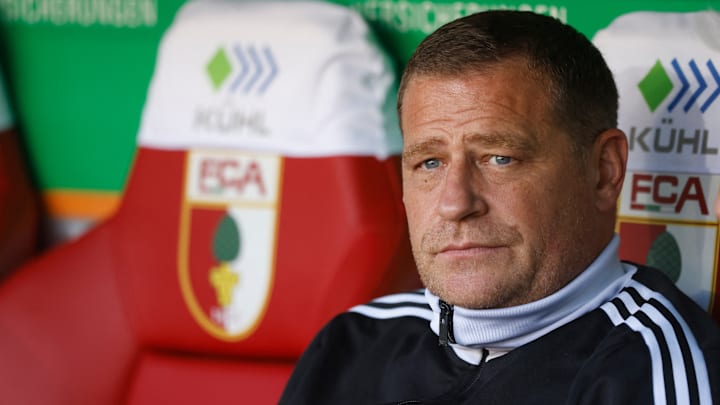 Bayern-Sportvorstand Max Eberl beim Auswärtsspiel in Augsburg