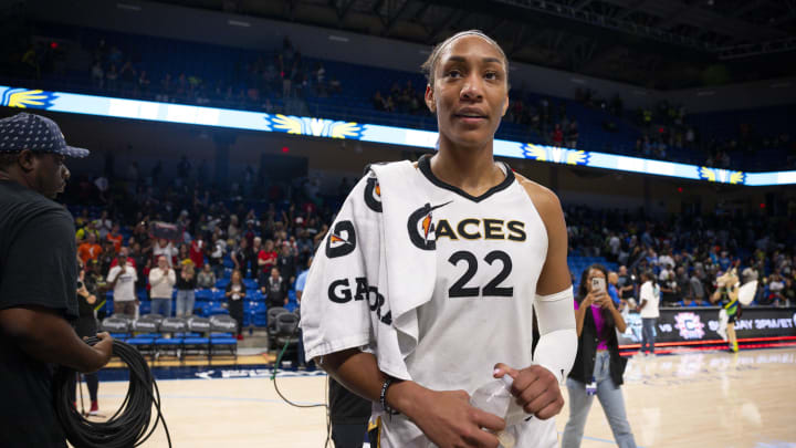 Las Vegas Aces forward A'ja Wilson.