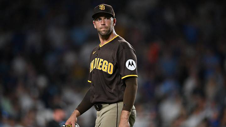 Jun 29, 2026; Chicago, Illinois, USA; San Diego Padres pitcher Jason Adam (40) looks on after being relieved against the Chicago Cubs during the ninth inning at Wrigley Field. Mandatory Credit: Patrick Gorski-Imagn Images Jun 29, 2026; Chicago, Illinois, USA; San Diego Padres pitcher Jason Adam (40) looks on after being relieved against the Chicago Cubs during the ninth inning at Wrigley Field. Mandatory Credit: Patrick Gorski-Imagn Images