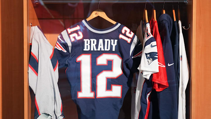 Brady refers to some of the jerseys he saved during his NFL career as 'relics.' Some will be on display at the Hall of Excellence in Las Vegas.
