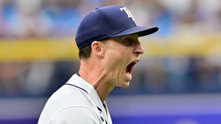 Sep 20, 2026; St. Petersburg, Florida, USA; Tampa Bay Rays pitcher Griffin Jax (22) reacts during the fifth inning against Boston Red Sox at Tropicana Field. Mandatory Credit: Pablo Robles-Imagn Images Sep 20, 2026; St. Petersburg, Florida, USA; Tampa Bay Rays pitcher Griffin Jax (22) reacts during the fifth inning against Boston Red Sox at Tropicana Field. Mandatory Credit: Pablo Robles-Imagn Images