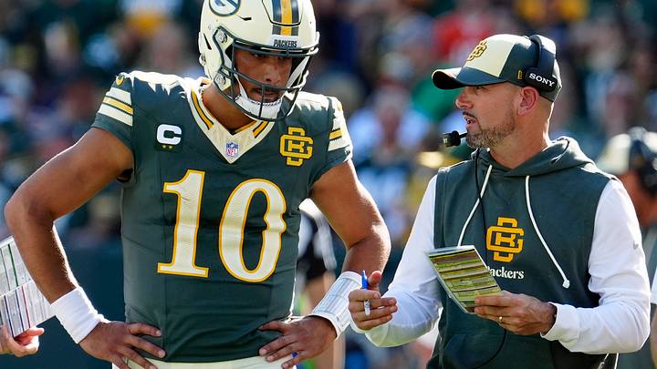 Packers quarterback Jordan Love knows that head coach Matt LaFleur has the team's back. Packers quarterback Jordan Love knows that head coach Matt LaFleur has the team's back.