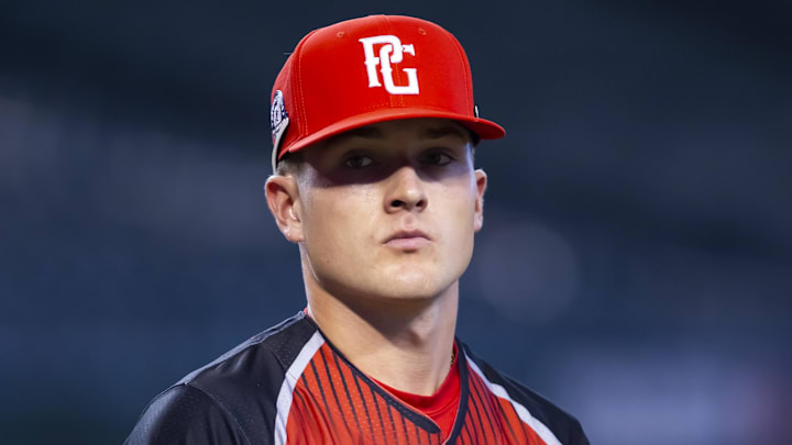 West infielder Kevin McGonigle (15) during the Perfect Game All-American Classic. 