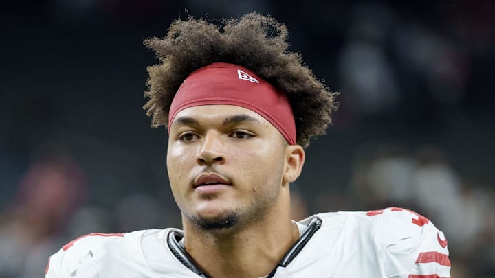 San Francisco 49ers running back Isaac Guerendo (31)