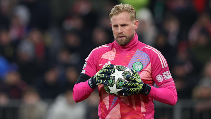 Kasper Schmeichel of Celtic F.C. seen during the UEFA...