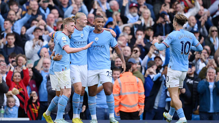 Erling Haaland, Manuel Akanji, Kevin De Bruyne, Jack Grealish