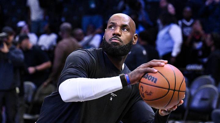 Philadelphia 76ers forward Lebron James (23) warms up before a game against the Brooklyn Nets at Barclays Center on Oct. 8, 2026. Philadelphia 76ers forward Lebron James (23) warms up before a game against the Brooklyn Nets at Barclays Center on Oct. 8, 2026.