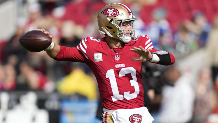 Purdy has thrown for 9,518 yards and 64 touchdown in his three seasons with the 49ers.