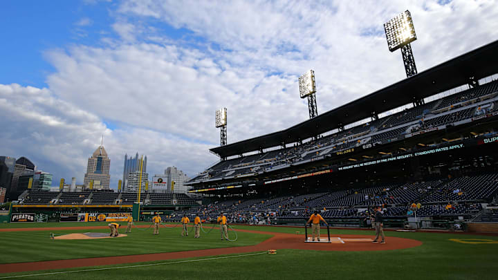 A view of the stadium prior to the game of the Miami Marlins against the Pittsburgh Pirates at PNC Park. 