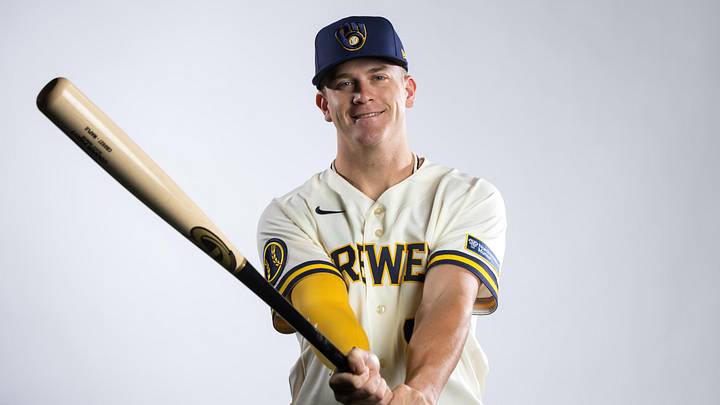 Feb 20, 2026; Phoenix, AZ, USA; Milwaukee Brewers infielder Cooper Pratt poses for a portrait during photo day at American Family Fields of Phoenix. Mandatory Credit: Mark J. Rebilas-Imagn Images Feb 20, 2026; Phoenix, AZ, USA; Milwaukee Brewers infielder Cooper Pratt poses for a portrait during photo day at American Family Fields of Phoenix. Mandatory Credit: Mark J. Rebilas-Imagn Images