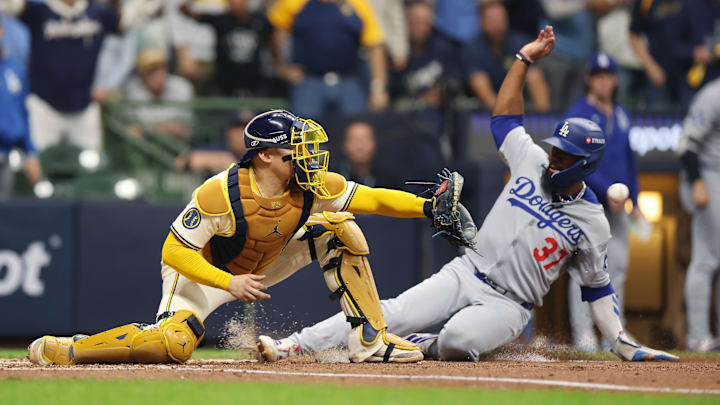 National League Championship Series - Los Angeles Dodgers v Milwaukee Brewers - Game One National League Championship Series - Los Angeles Dodgers v Milwaukee Brewers - Game One