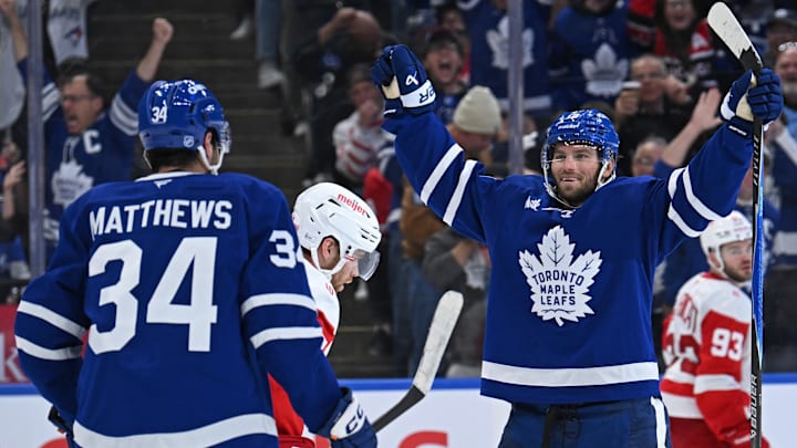 Auston Matthews and the Maple Leafs host the Red Wings on Wednesday night. Auston Matthews and the Maple Leafs host the Red Wings on Wednesday night.