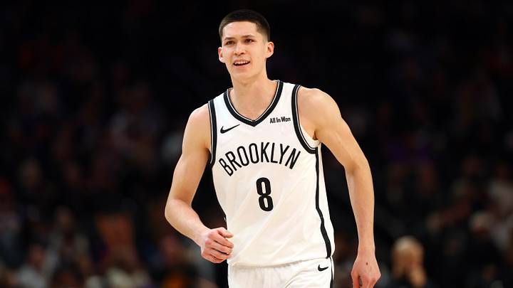 Jan 27, 2026; Phoenix, Arizona, USA; Brooklyn Nets guard Egor Demin (8) against the Phoenix Suns at Mortgage Matchup Center. Mandatory Credit: Mark J. Rebilas-Imagn Images Jan 27, 2026; Phoenix, Arizona, USA; Brooklyn Nets guard Egor Demin (8) against the Phoenix Suns at Mortgage Matchup Center. Mandatory Credit: Mark J. Rebilas-Imagn Images