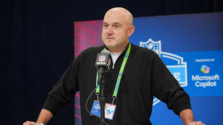 Bengals Director of Player Personnel Duke Tobin speaks at the 2025 NFL Combine on Tuesday February 25, 2025. Bengals Director of Player Personnel Duke Tobin speaks at the 2025 NFL Combine on Tuesday February 25, 2025.