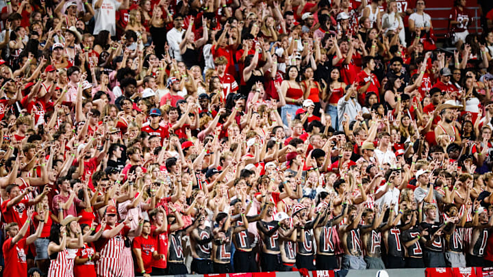 Aug 28, 2025; Raleigh, North Carolina, USA; North Carolina State Wolfpack fans react to a down during the second half of the game against East Carolina Pirates at Carter-Finley Stadium. Mandatory Credit: Jaylynn Nash-Imagn Images Aug 28, 2025; Raleigh, North Carolina, USA; North Carolina State Wolfpack fans react to a down during the second half of the game against East Carolina Pirates at Carter-Finley Stadium. Mandatory Credit: Jaylynn Nash-Imagn Images