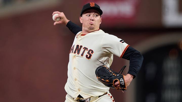 San Francisco Giants pitcher Blade Tidwell (46) throws a pitch. San Francisco Giants pitcher Blade Tidwell (46) throws a pitch.