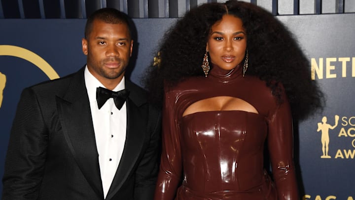 Feb. 24, 2024: Steelers quarterback Russell Wilson and his wife, Ciara, attend the SAG Awards in Los Angeles.