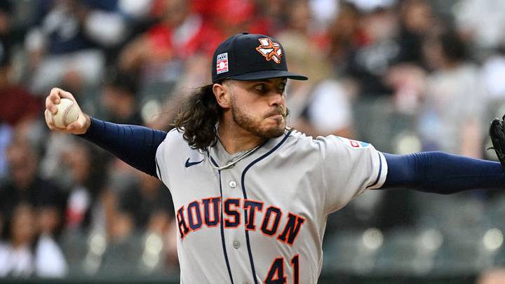 Jul 24, 2026; Chicago, Illinois, USA; Houston Astros pitcher Spencer Arrighetti (41) delivers the ball during the first inning against the Chicago White Sox at Rate Field. Mandatory Credit: Matt Marton-Imagn Images Jul 24, 2026; Chicago, Illinois, USA; Houston Astros pitcher Spencer Arrighetti (41) delivers the ball during the first inning against the Chicago White Sox at Rate Field. Mandatory Credit: Matt Marton-Imagn Images
