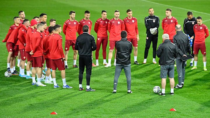 La Macedonia in allenamento