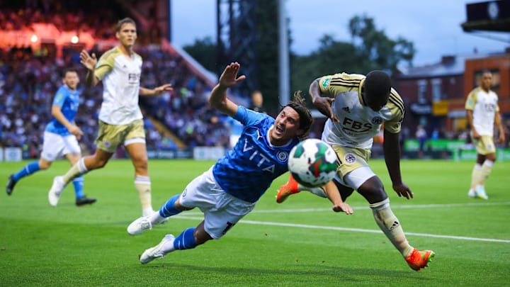 Leicester were taken to penalties by League Two's Stockport County