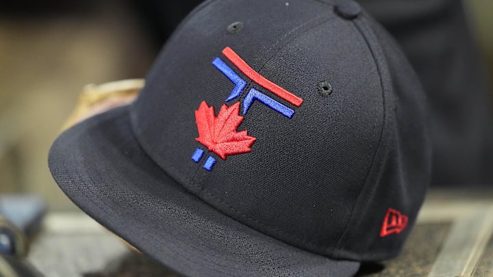 A Toronto Blue Jays ball cap sit in the dug out during the eighth inning against the San Francisco Giants at Rogers Centre. A Toronto Blue Jays ball cap sit in the dug out during the eighth inning against the San Francisco Giants at Rogers Centre.
