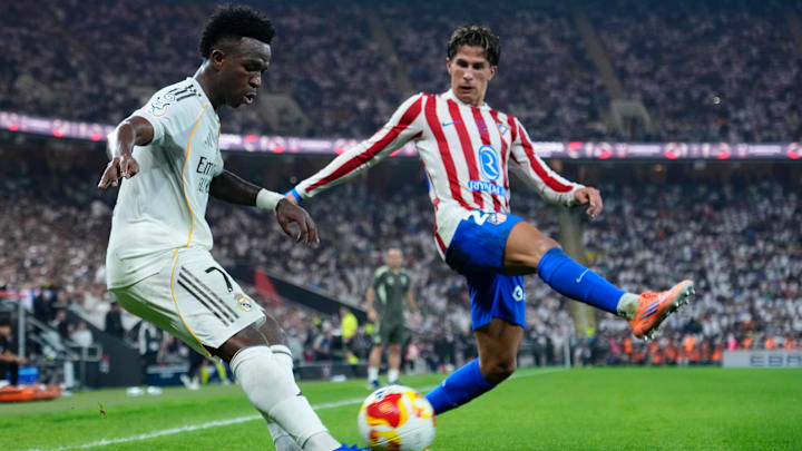 Vinícius Jr, Real Madrid; Giuliano Simeone, Atletico Madrid Vinícius Jr, Real Madrid; Giuliano Simeone, Atletico Madrid