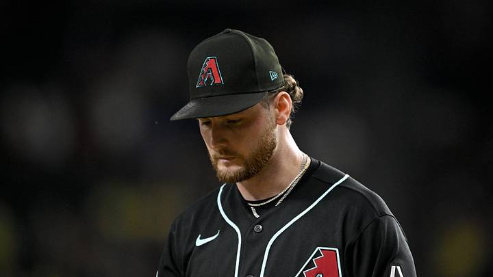 May 13, 2026; Arlington, Texas, USA; Arizona Diamondbacks starting pitcher Ryne Nelson (19) comes off the field after he gives up a three run home run to the Texas Rangers during the fifth inning at Globe Life Field. Mandatory Credit: Jerome Miron-Imagn Images May 13, 2026; Arlington, Texas, USA; Arizona Diamondbacks starting pitcher Ryne Nelson (19) comes off the field after he gives up a three run home run to the Texas Rangers during the fifth inning at Globe Life Field. Mandatory Credit: Jerome Miron-Imagn Images