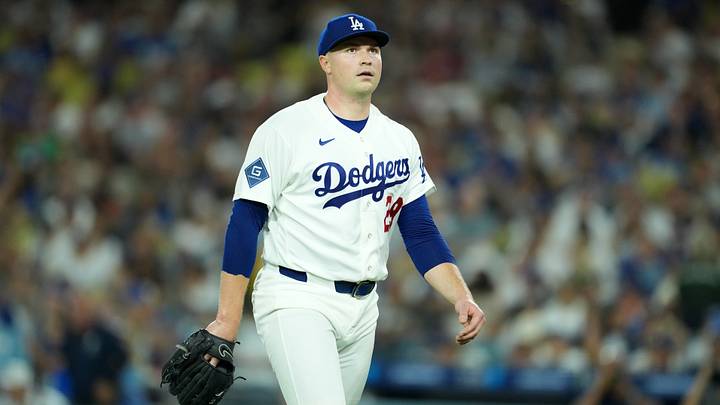 Aug 10, 2026; Los Angeles, California, USA; Los Angeles Dodgers pitcher Tarik Skubal (29) reacts at the end of the firth inning against the Kansas City Royals at Dodger Stadium. Mandatory Credit: Kirby Lee-Imagn Images Aug 10, 2026; Los Angeles, California, USA; Los Angeles Dodgers pitcher Tarik Skubal (29) reacts at the end of the firth inning against the Kansas City Royals at Dodger Stadium. Mandatory Credit: Kirby Lee-Imagn Images