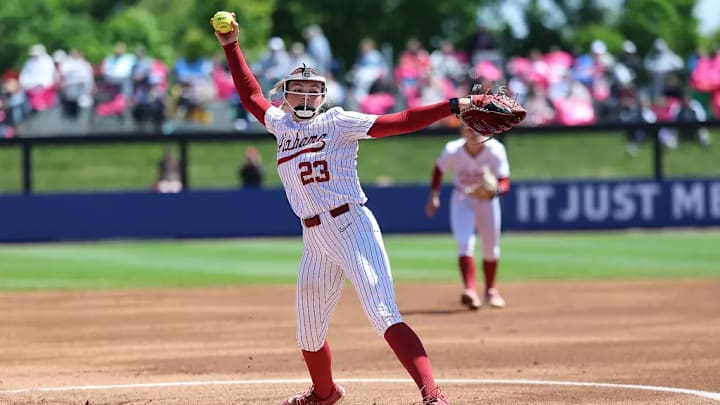 Alabama Softball Player Jocelyn Briski (23) in action against Arkansas during the SEC Tournament at John Cropp Stadium in Lexington, KY on Thursday, May 7, 2026. Alabama Softball Player Jocelyn Briski (23) in action against Arkansas during the SEC Tournament at John Cropp Stadium in Lexington, KY on Thursday, May 7, 2026.
