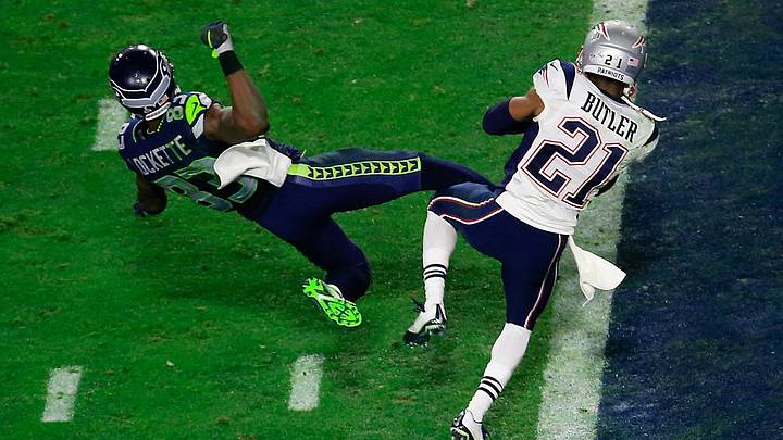 Momento en el que Malcolm Butler (21), de New England Patriots, intercepta el balón a Russell Wilson para sellar la victoria de los Pats. Momento en el que Malcolm Butler (21), de New England Patriots, intercepta el balón a Russell Wilson para sellar la victoria de los Pats.