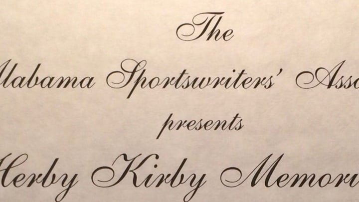 The Herby Kirby Memorial Award by the Alabama Sports Writers Association for story of the year.