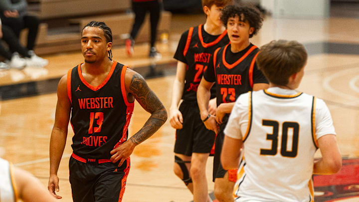Carl Whitehead (13) is providing leadership to a young Webster Goves squad, which is looking to make run similar to the march it made to its 2022 state title.