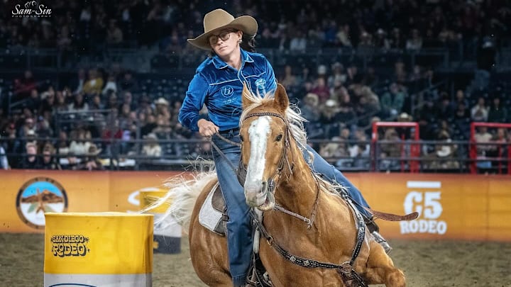 Ivy Saebens and JLo competing at the San Diego Rodeo in 2025 Ivy Saebens and JLo competing at the San Diego Rodeo in 2025