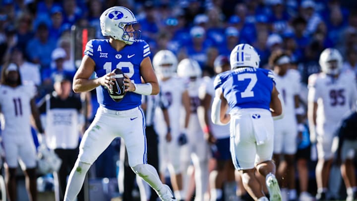 BYU quarterback Jake Retzlaff against Arizona BYU quarterback Jake Retzlaff against Arizona