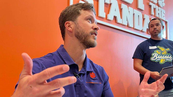 Clemson wide receiver coach and recruiting coordinator Tyler Grisham