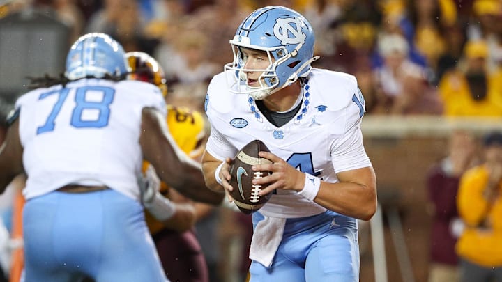North Carolina is hoping Max Johnson can step into the QB1 role again in 2025 after injuring his leg last season.