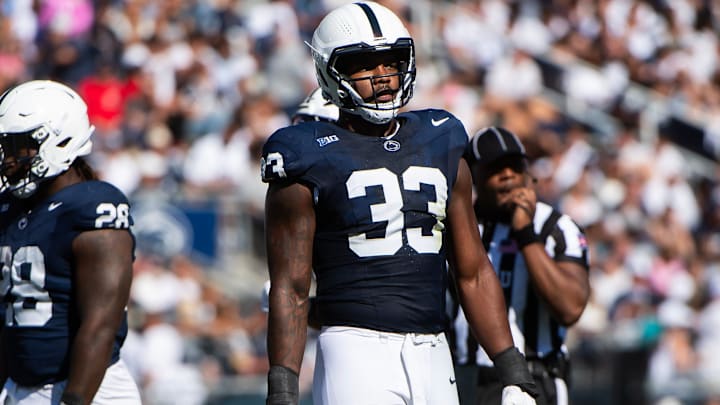 Penn State defensive end Dani Dennis-Sutton (33) in the first half of an NCAA football game against Nevada.