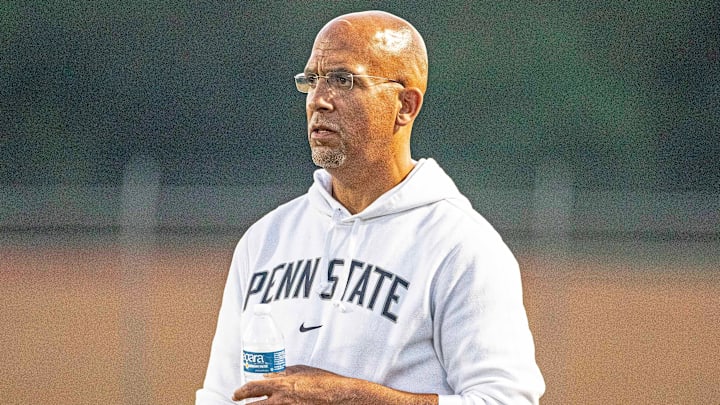 Penn State football head coach James Franklin watches the Appoquinimink vs. Howard football game at Appoquinimink in Middletown on Sept. 19, 2025. Howard won 46-39.