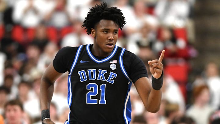 Duke Blue Devils center Patrick Ngongba II (21)