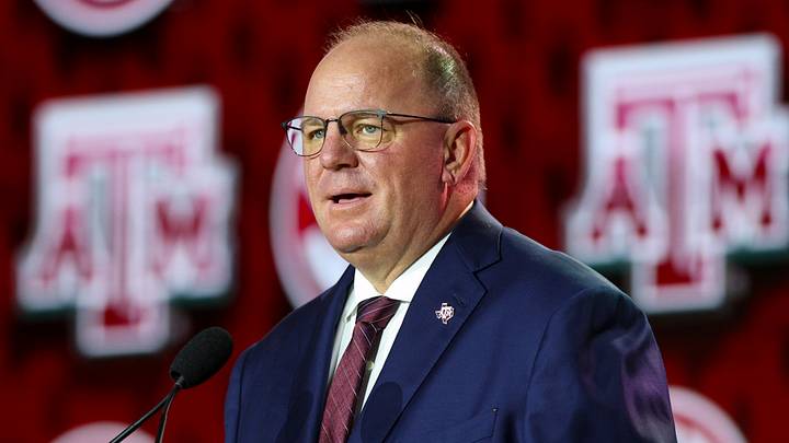 Texas A&M Aggies head coach Mike Elko speaks to the press during SEC Football Kickoff Media Day at the Tampa Marriott. Texas A&M Aggies head coach Mike Elko speaks to the press during SEC Football Kickoff Media Day at the Tampa Marriott.