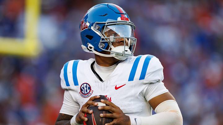 Sep 26, 2026; Gainesville, Florida, USA; Mississippi Rebels quarterback Trinidad Chambliss (6) looks to throw against the Florida Gators during the second half at Ben Hill Griffin Stadium. Mandatory Credit: Matt Pendleton-Imagn Images Sep 26, 2026; Gainesville, Florida, USA; Mississippi Rebels quarterback Trinidad Chambliss (6) looks to throw against the Florida Gators during the second half at Ben Hill Griffin Stadium. Mandatory Credit: Matt Pendleton-Imagn Images