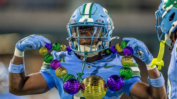 Tulane DB TJ Smith Celebrates Tulane DB TJ Smith Celebrates