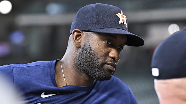 Houston Astros left fielder Yordan Alvarez.