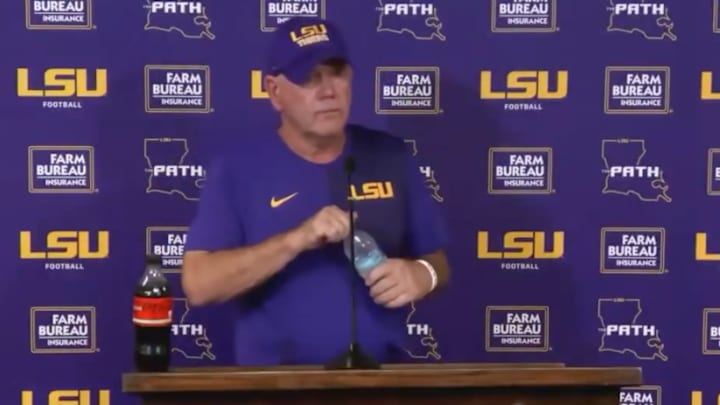 LSU's Brian Kelly didn't like this line of questioning after LSU's win over Florida on Saturday night. 